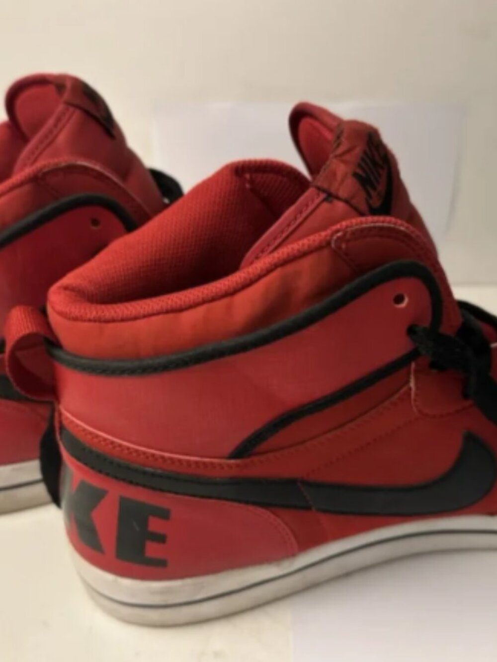 Nike Big Nike High Red Black White Sneakers Mens Size 13 Retro High Top